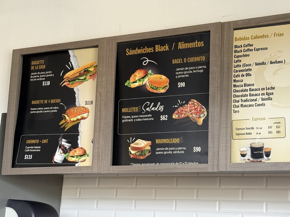 Black Coffee Gallery La Joya Menu - Image 1